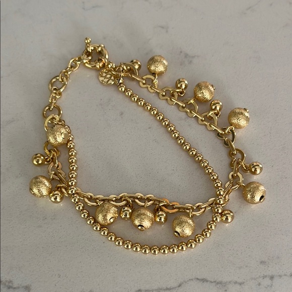 Talbots Gold Beaded Charm Bracelet  Excellent Condition Perfect - Picture 6 of 7